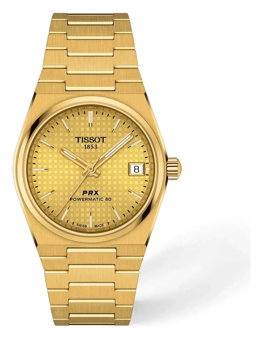 Tissot PRX 35mm T1372073302100, reference T1372073302100, champagne dial, stainless steel case