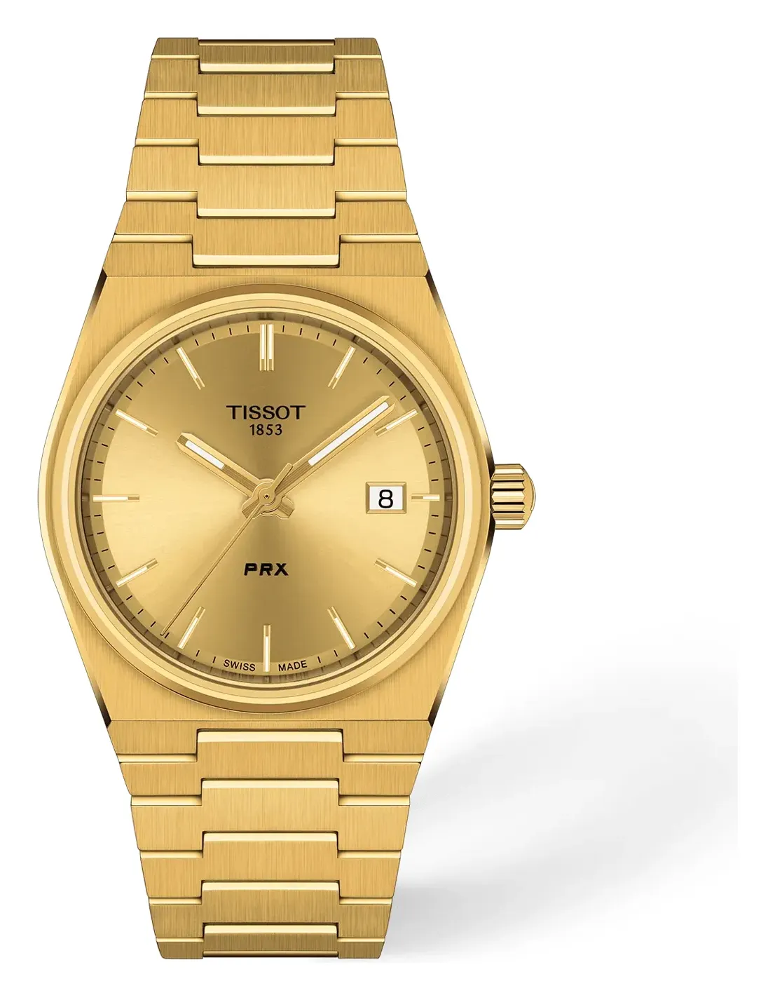 Tissot PRX 35mm T1372103302100, reference T1372103302100, champagne dial, stainless steel case