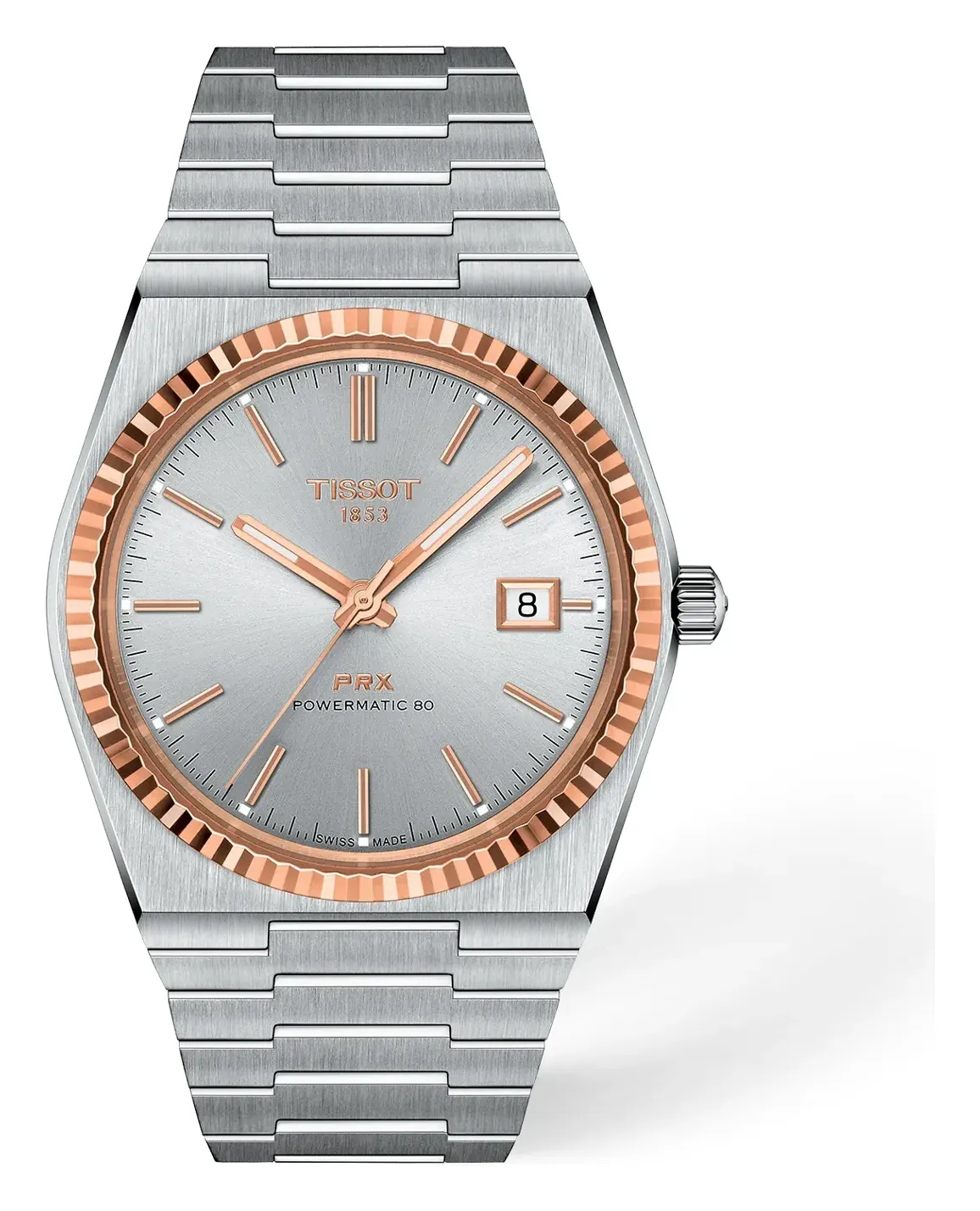Tissot PRX Gold 40mm T9314074103100, reference T9314074103100, silver dial, stainless steel case