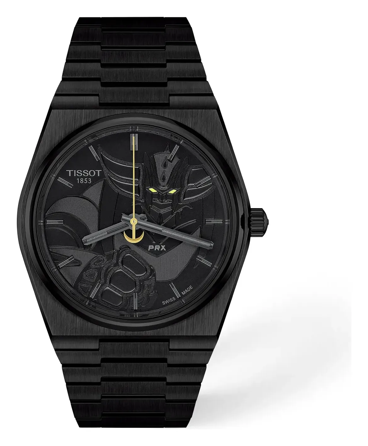 Tissot PRX UFO Robot Grendizer 50th Anniversary 40mm, reference T1374073305101, black dial, stainless steel case