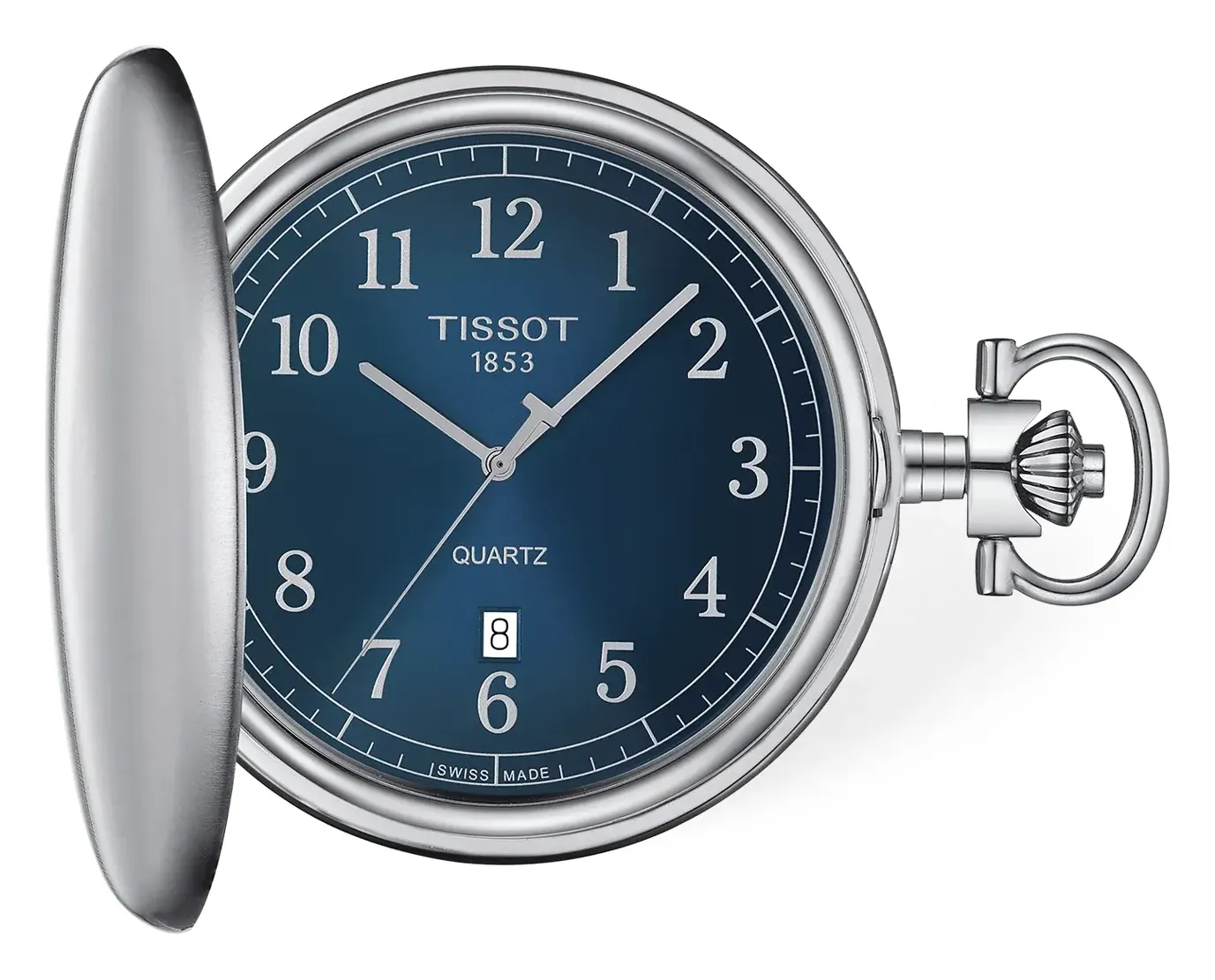 Tissot Savonnette 48.5mm T8624101904200, reference T8624101904200, blue dial, stainless steel case