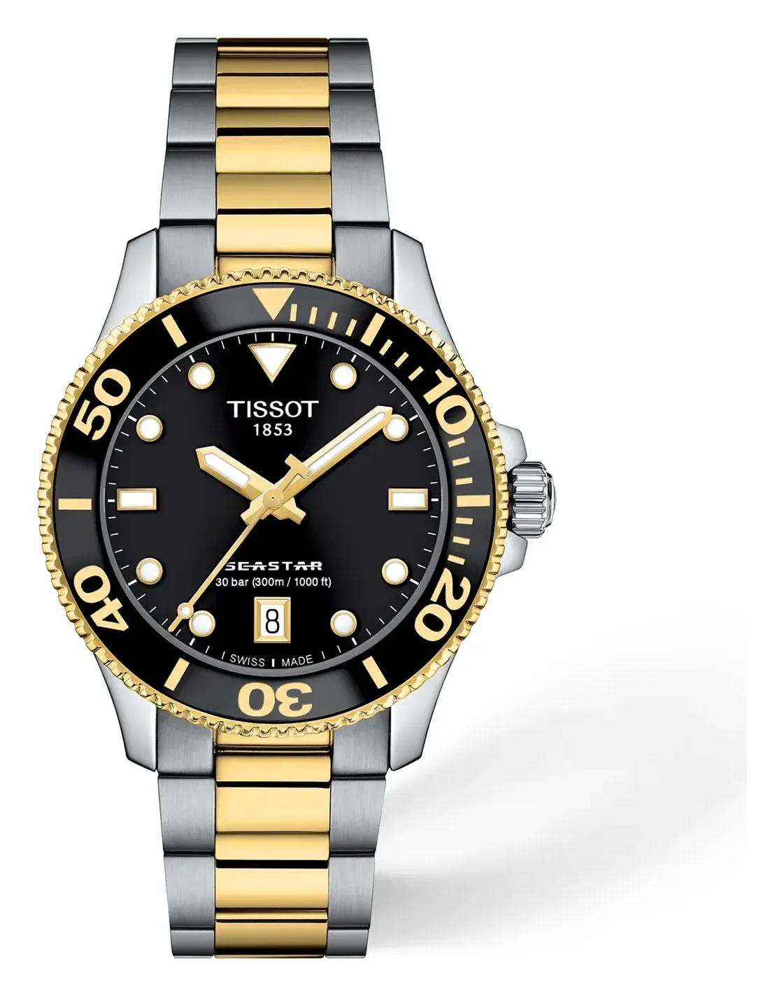Tissot Seastar 1000 36mm T1202102205100, reference T1202102205100, black dial, stainless steel case
