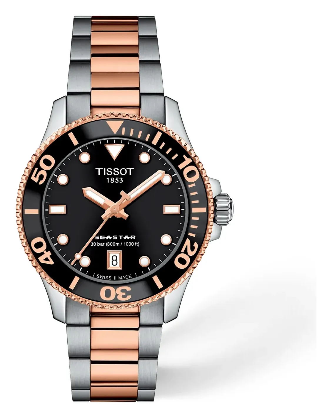 Tissot Seastar 1000 36mm T1202102205101, reference T1202102205101, black dial, stainless steel case
