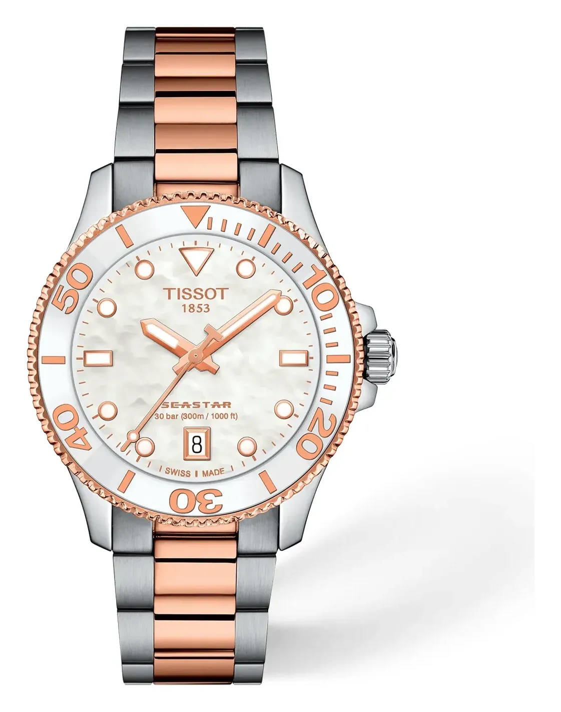 Tissot Seastar 1000 36mm T1202102211100, reference T1202102211100, white dial, stainless steel case