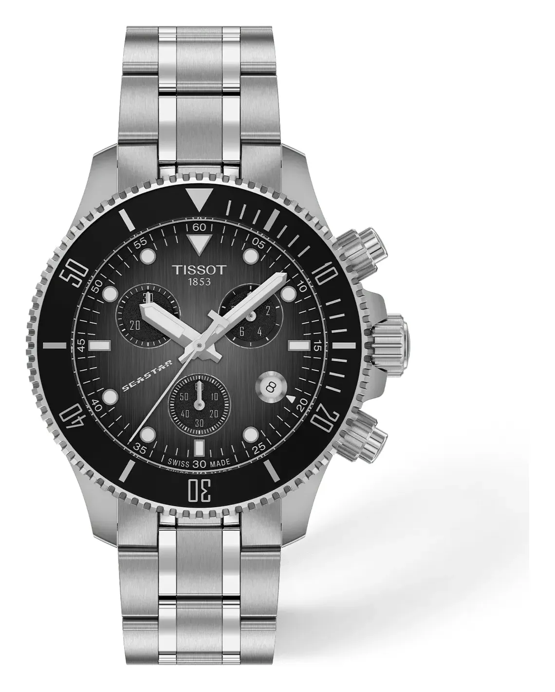 Tissot Seastar 1000 38mm T1202171106100, reference T1202171106100, grey dial, stainless steel case