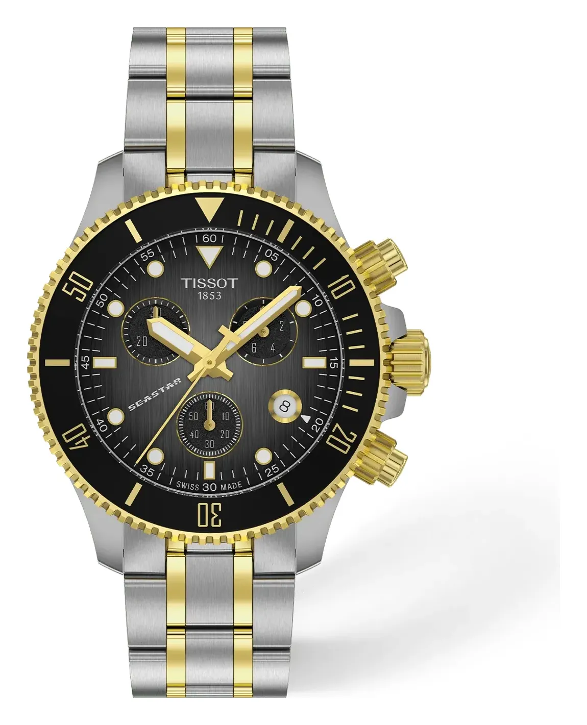 Tissot Seastar 1000 38mm T1202172206100, reference T1202172206100, grey dial, stainless steel case