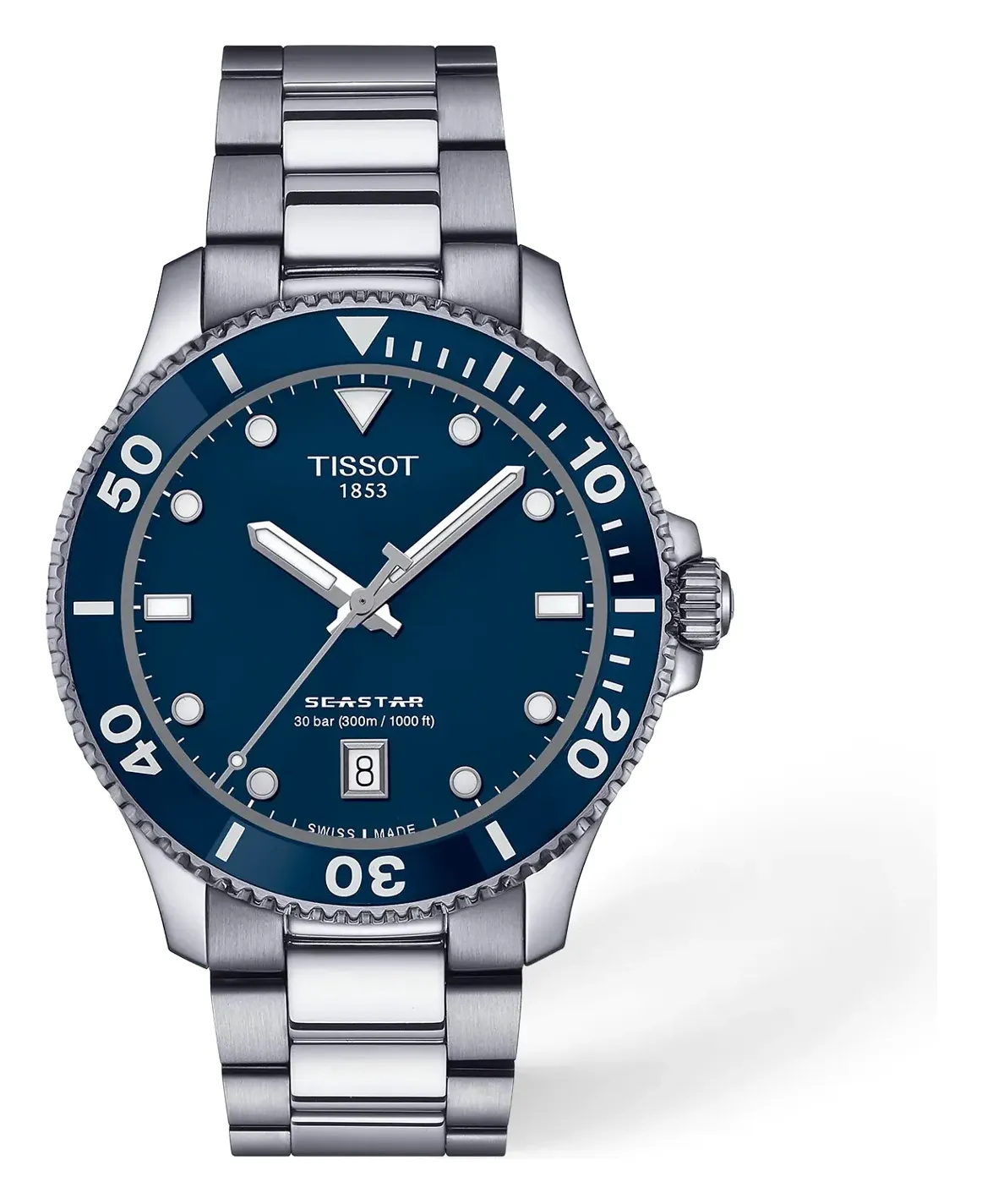 Tissot Seastar 1000 40mm T1204101104100, reference T1204101104100, blue dial, stainless steel case