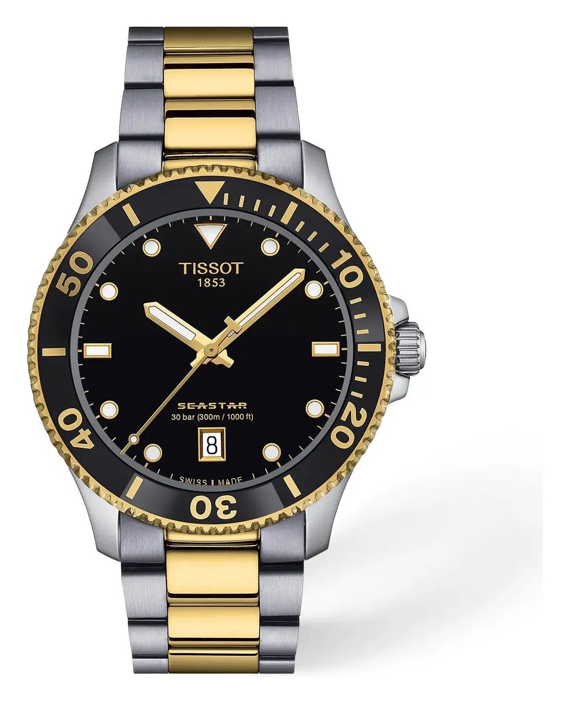 Tissot Seastar 1000 40mm T1204102205100, reference T1204102205100, black dial, stainless steel case