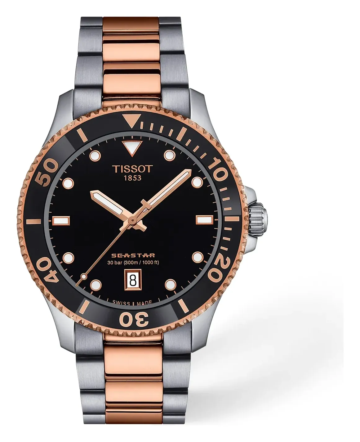 Tissot Seastar 1000 40mm T1204102205101, reference T1204102205101, black dial, stainless steel case