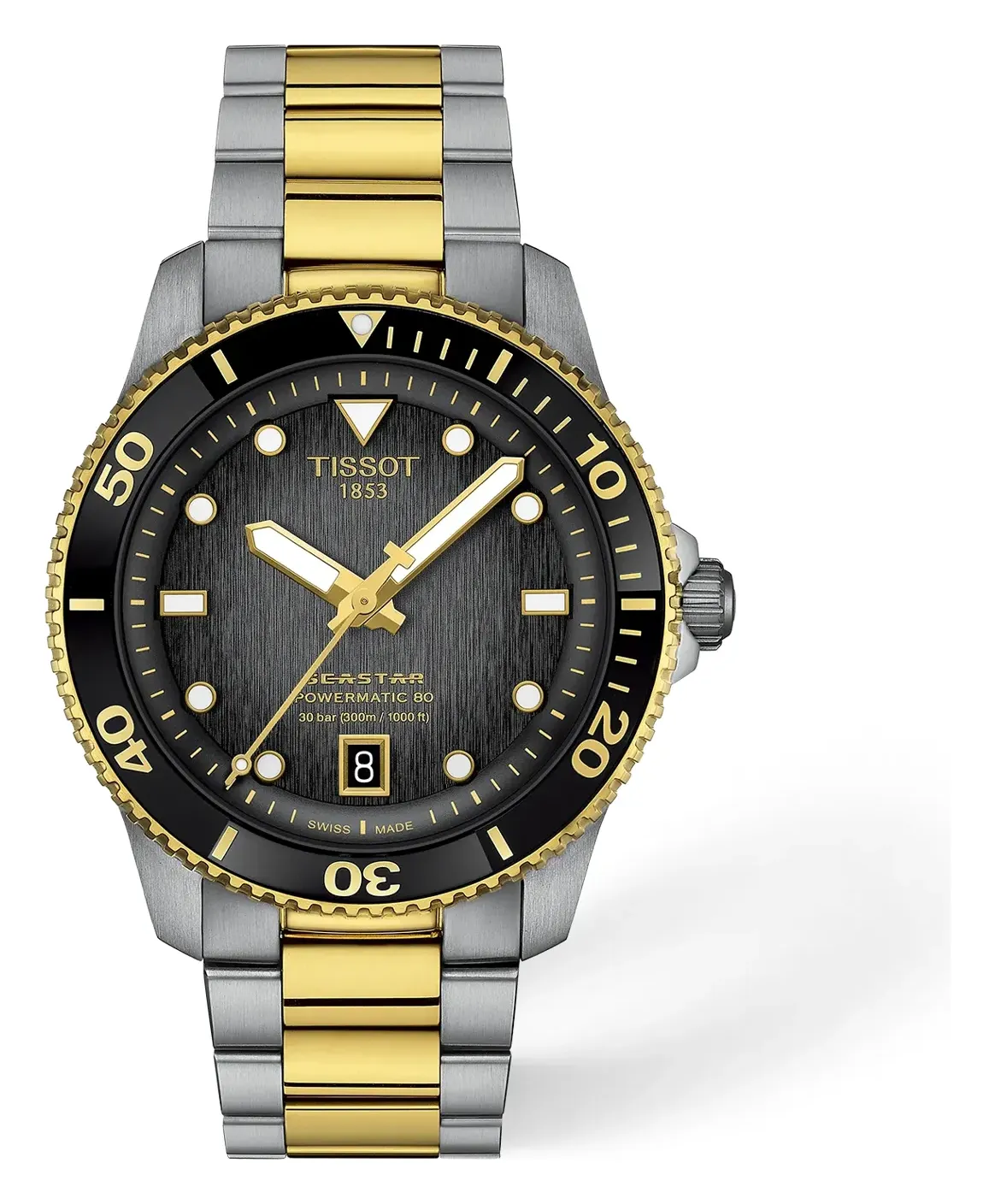 Tissot Seastar 1000 40mm T1208072205100, reference T1208072205100, black dial, stainless steel case