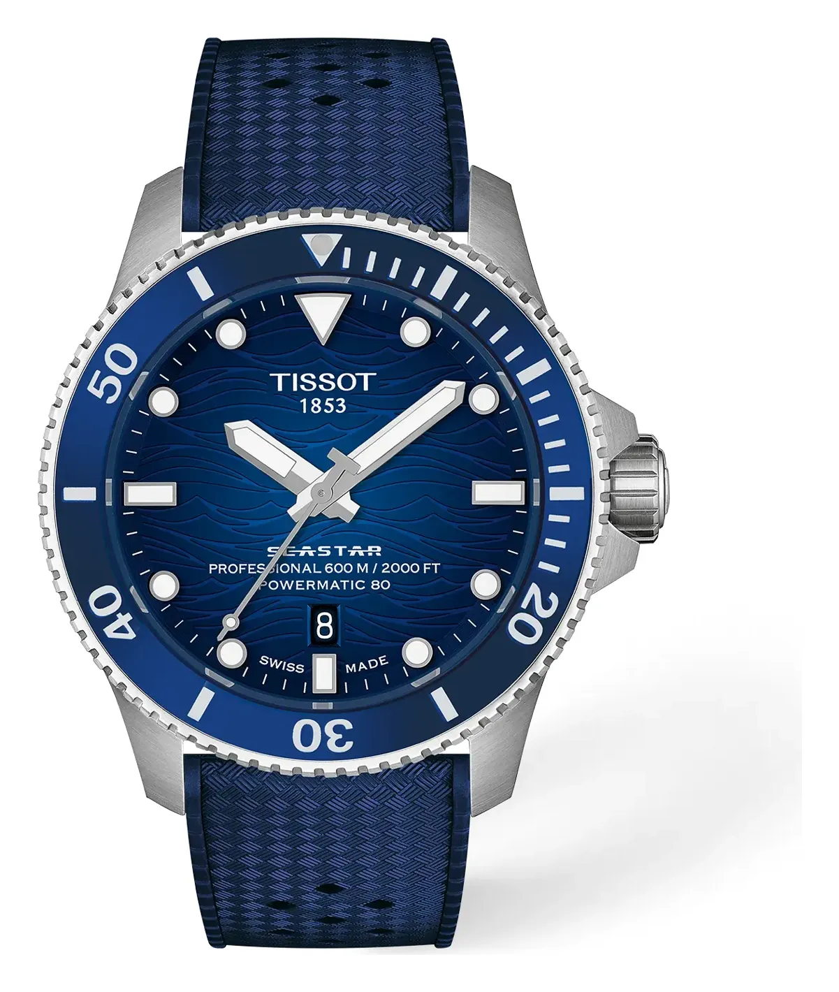 Tissot Seastar 2000 Professional 44mm T1209071704100, reference T1209071704100, blue dial, stainless steel and ceramic case