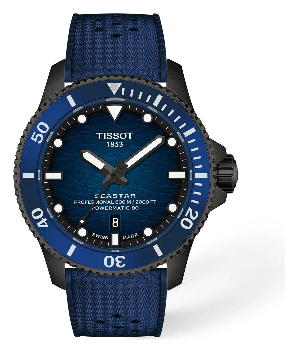 Tissot Seastar 2000 Professional 44mm T1209073704100, reference T1209073704100, blue dial, stainless steel and ceramic case