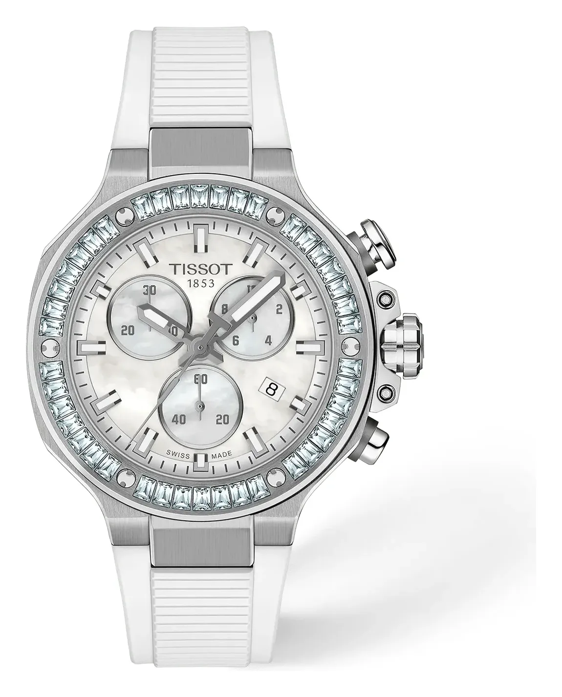 Tissot T-Race 38mm T1418179711100, reference T1418179711100, white dial, stainless steel and ceramic case