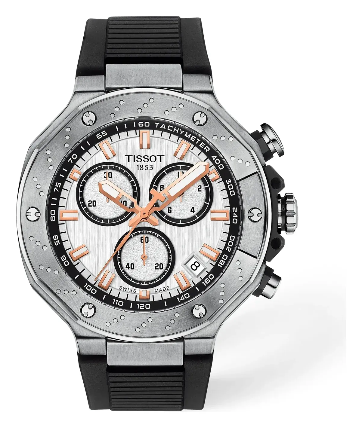 Tissot T-Race 45mm T1414171701100, reference T1414171701100, white dial, stainless steel case