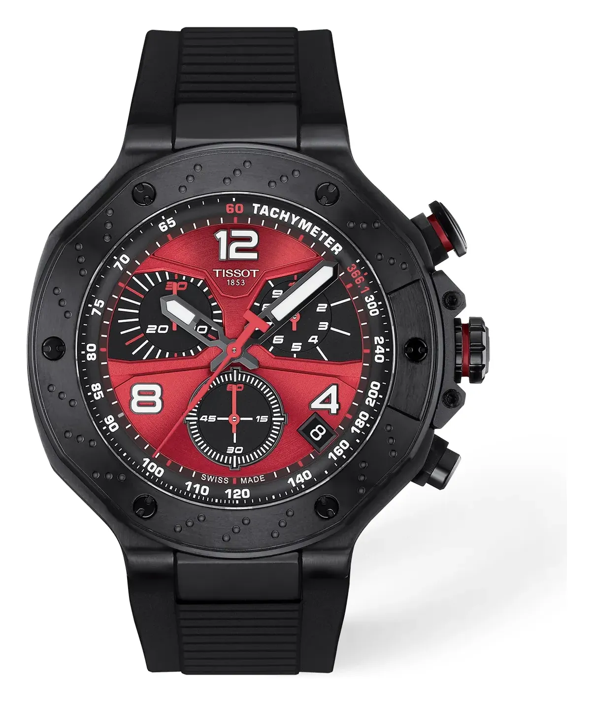 Tissot T-Race MotoGP 2026 45mm T1414173742200, reference T1414173742200, red dial, stainless steel case
