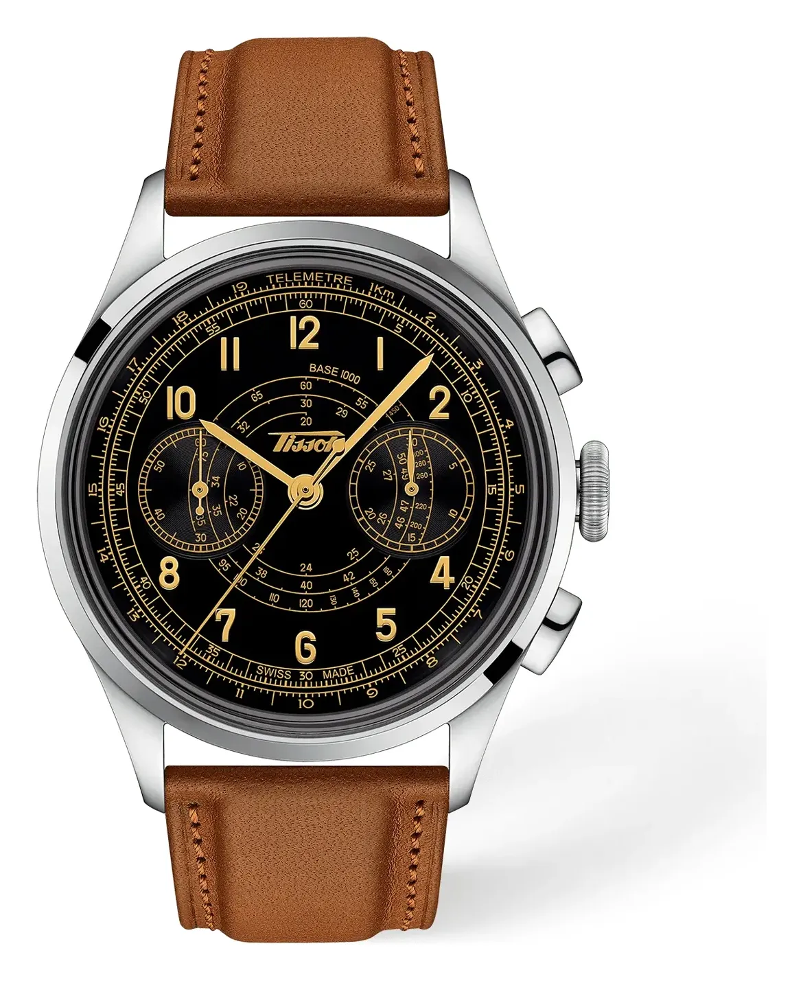Tissot Telemeter 1938 42mm T1424621605200, reference T1424621605200, black dial, stainless steel case