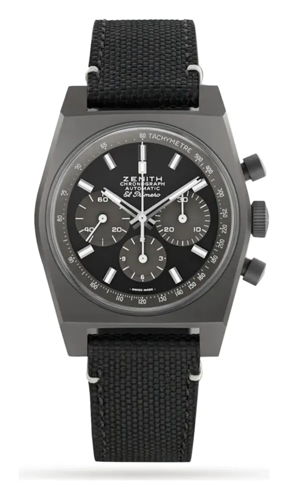 Zenith Chronomaster Revival Shadow, reference 97.T384.4061/21.C822, black dial, titanium case