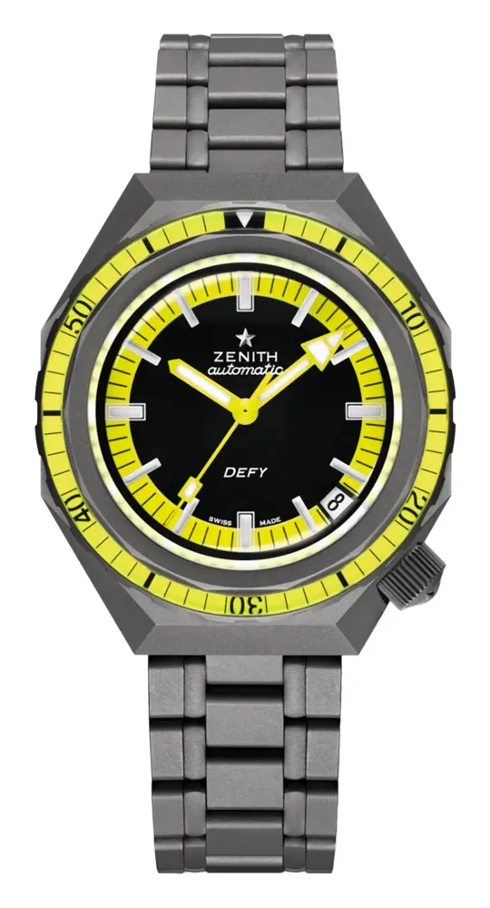 Zenith Defy Revival, reference 97.A3648.670/21.M3648, black dial, titanium case