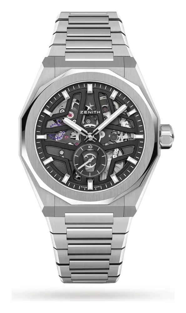 Zenith Defy Skyline Skeleton 039300362078I001, reference 03.9300.3620/78.I001, black dial, stainless steel case