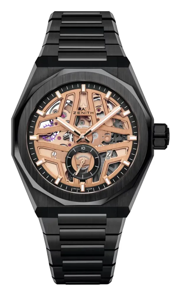 Zenith Defy Skyline Skeleton 499300362007I001, reference 49.9300.3620/07.I001, gold dial, ceramic case