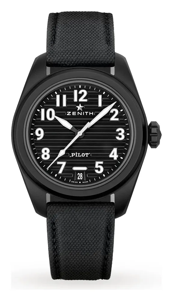 Zenith Pilot Automatic 494000362021I001, reference 49.4000.3620/21.I001, black dial, ceramic case